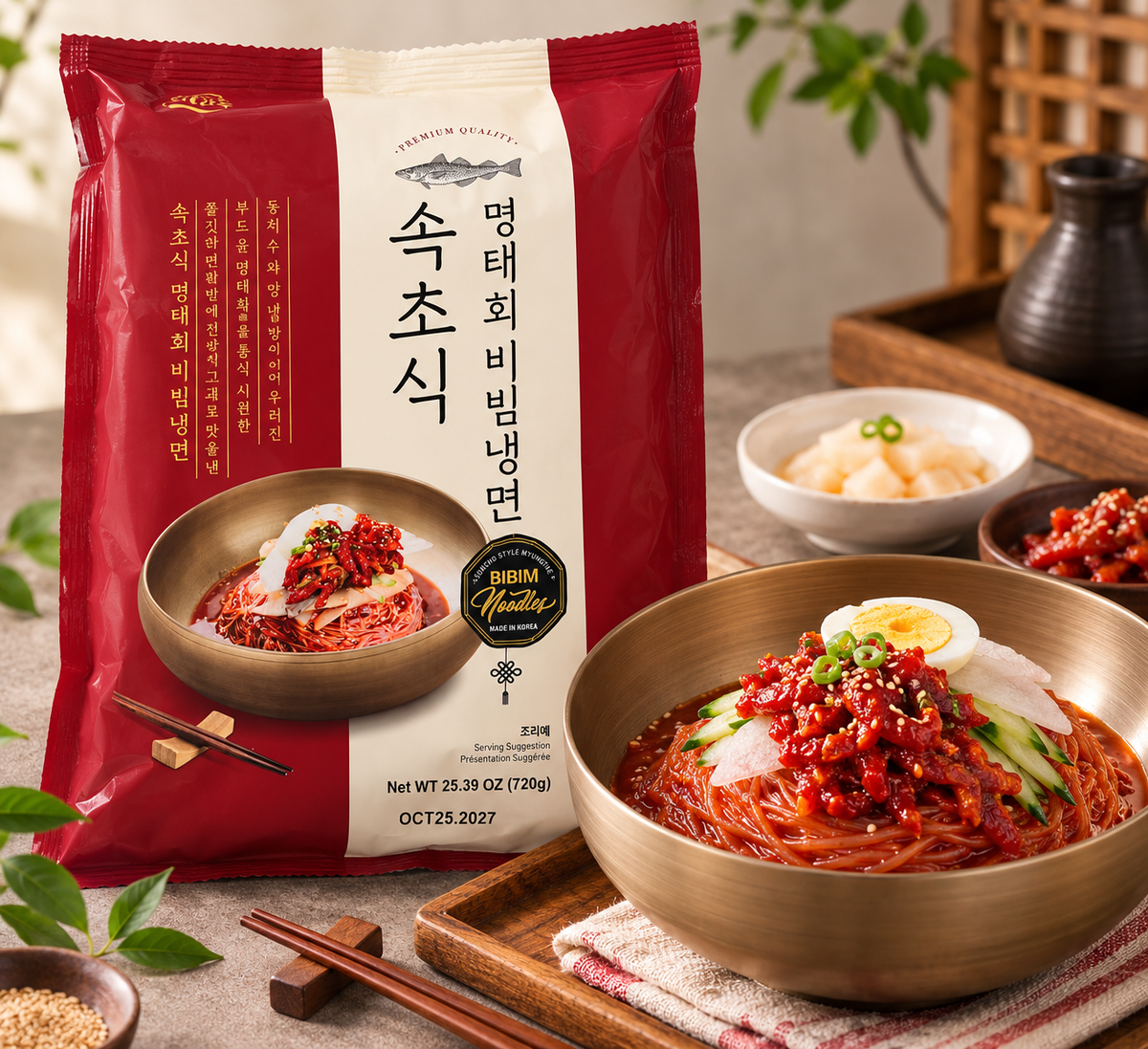 Sokcho-style Pollack Hoe Bibim Naengmyeon 780g (2 servings)