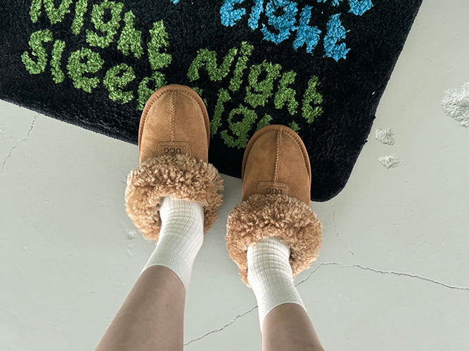 UGG 코켓 컬리 슬리퍼 114C  /코켓 컬리 슬리퍼 밴딩 114CEB (UGG Coquette Curly Slipper/ Coquette Strap  Curly Slipper )
