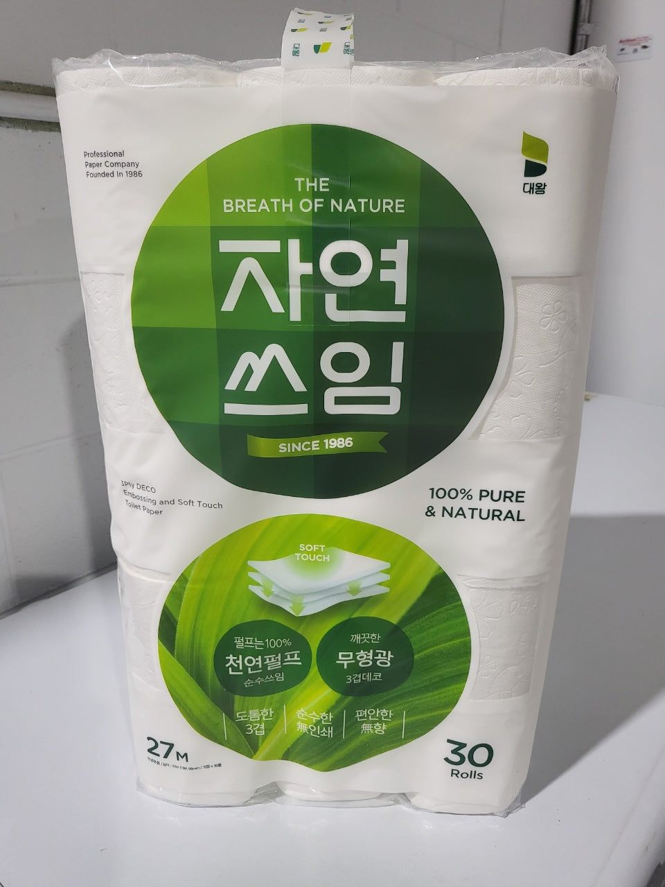 먼지NO색소NO포름알데이드NO 깨끗한 "자연쓰임" 화장지 30롤 image 0